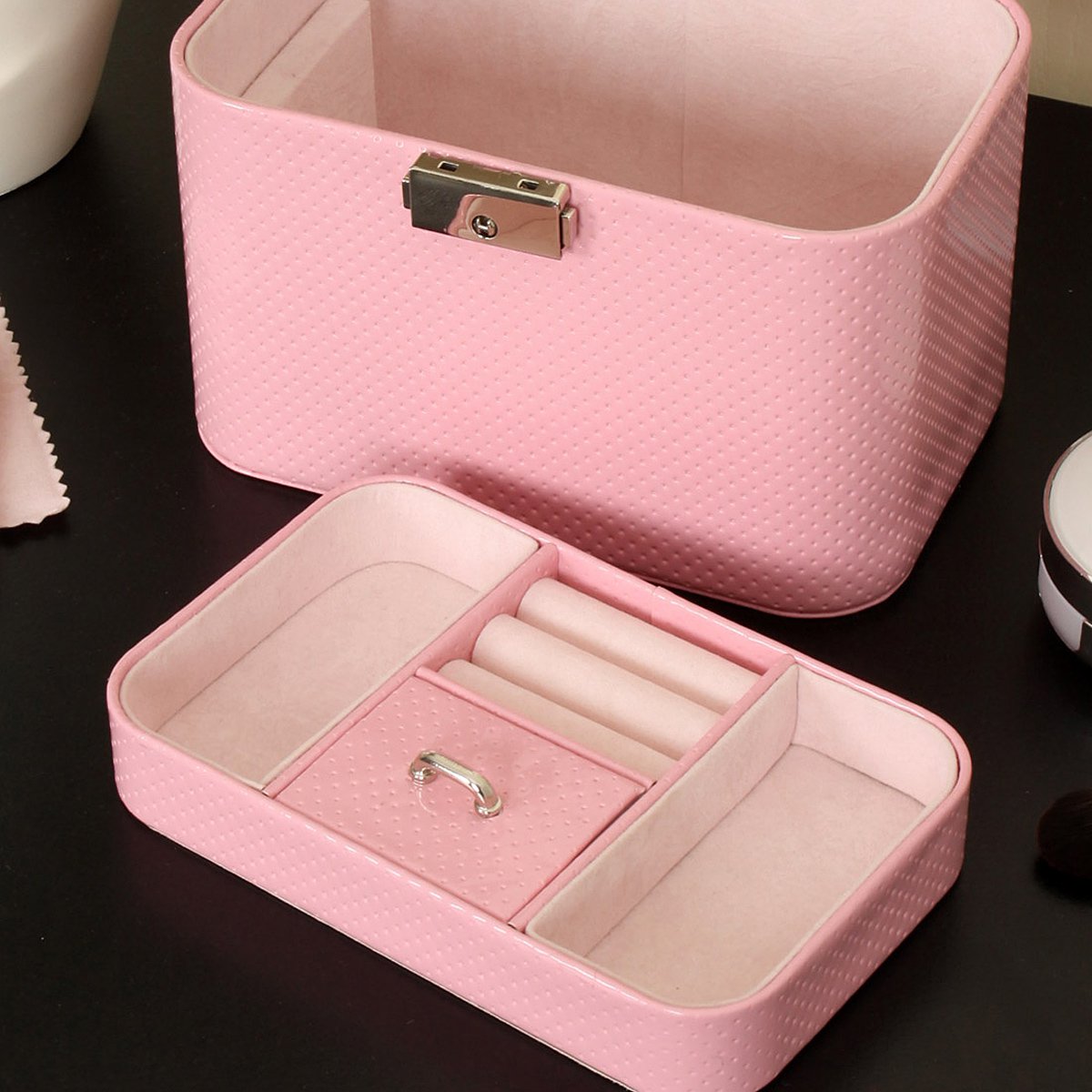 17*11*12.7 jlb00021粉色首饰盒