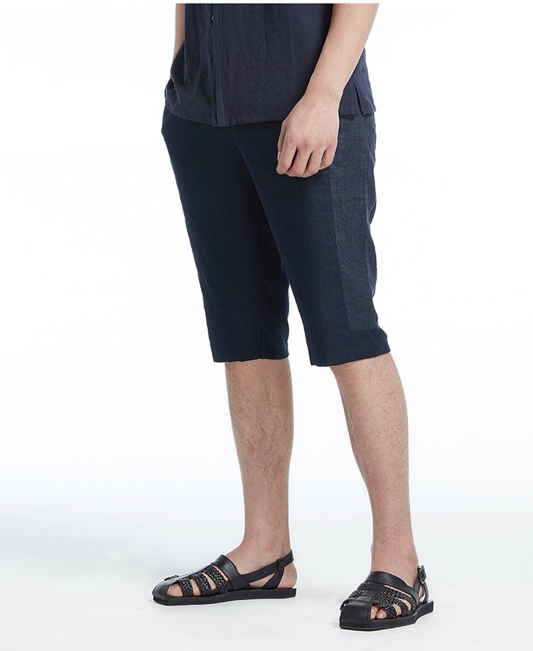 修身马裤男棉麻直筒潮 适用季节: 夏 腰型: 中腰 裤门襟: 拉链 款式