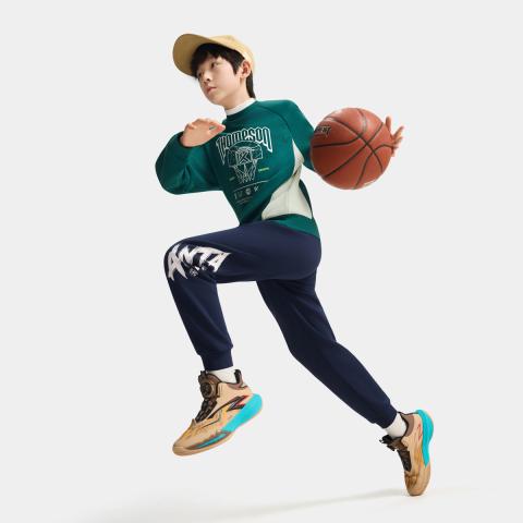 安踏 星火潮酷儿童篮球鞋男童篮球鞋中大童中帮耐磨超轻运动鞋安踏童鞋 图片 7