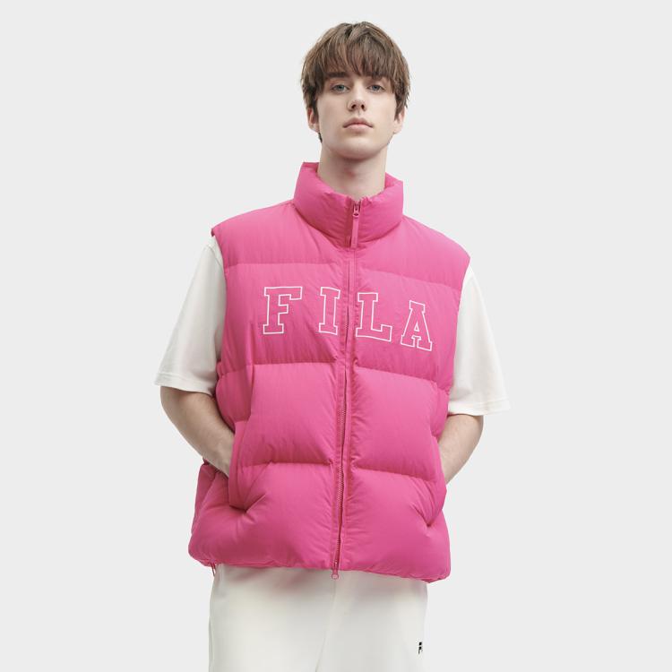 FILA 【情侣款】时尚休闲舒适日常运动马夹男女同款羽绒马甲