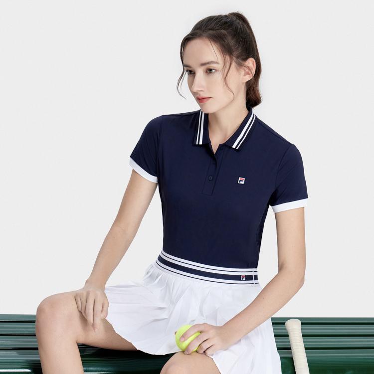 女装女士Polo衫女网球系列时尚商务基础针织短袖POLO衫