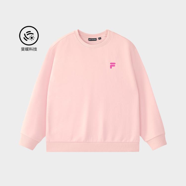 Fila 【远红外发热】fusion系列情侣款运动卫衣男女同款套头衫 In Pink