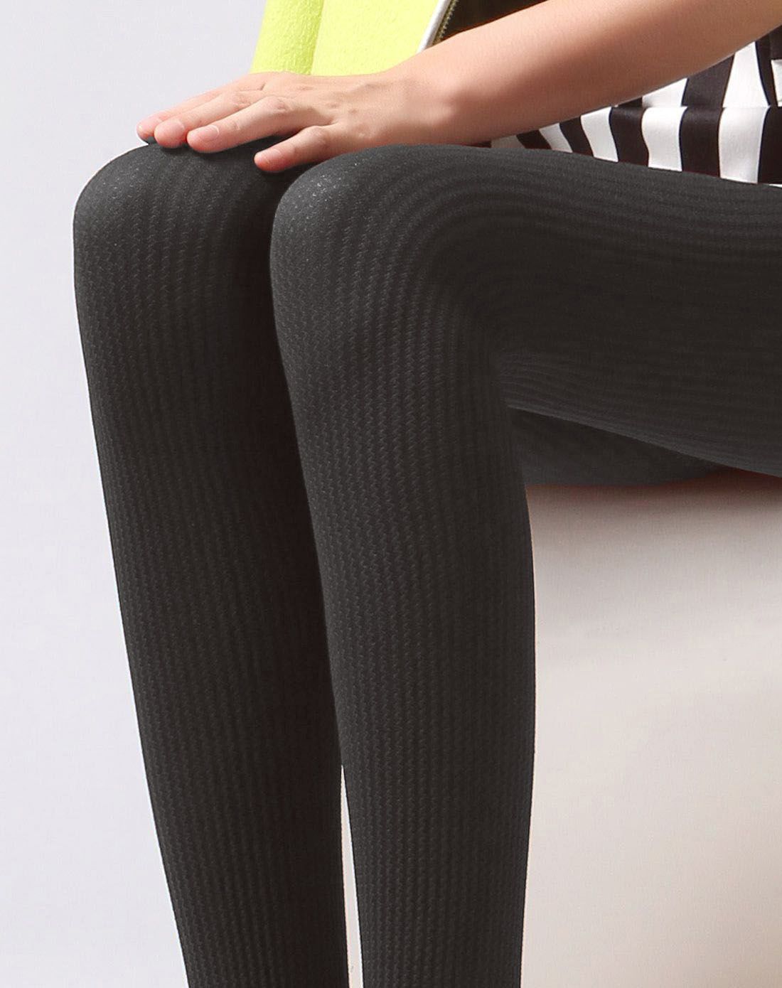 宝娜斯 280d拉绒瘦腿踩脚连裤袜 3双装