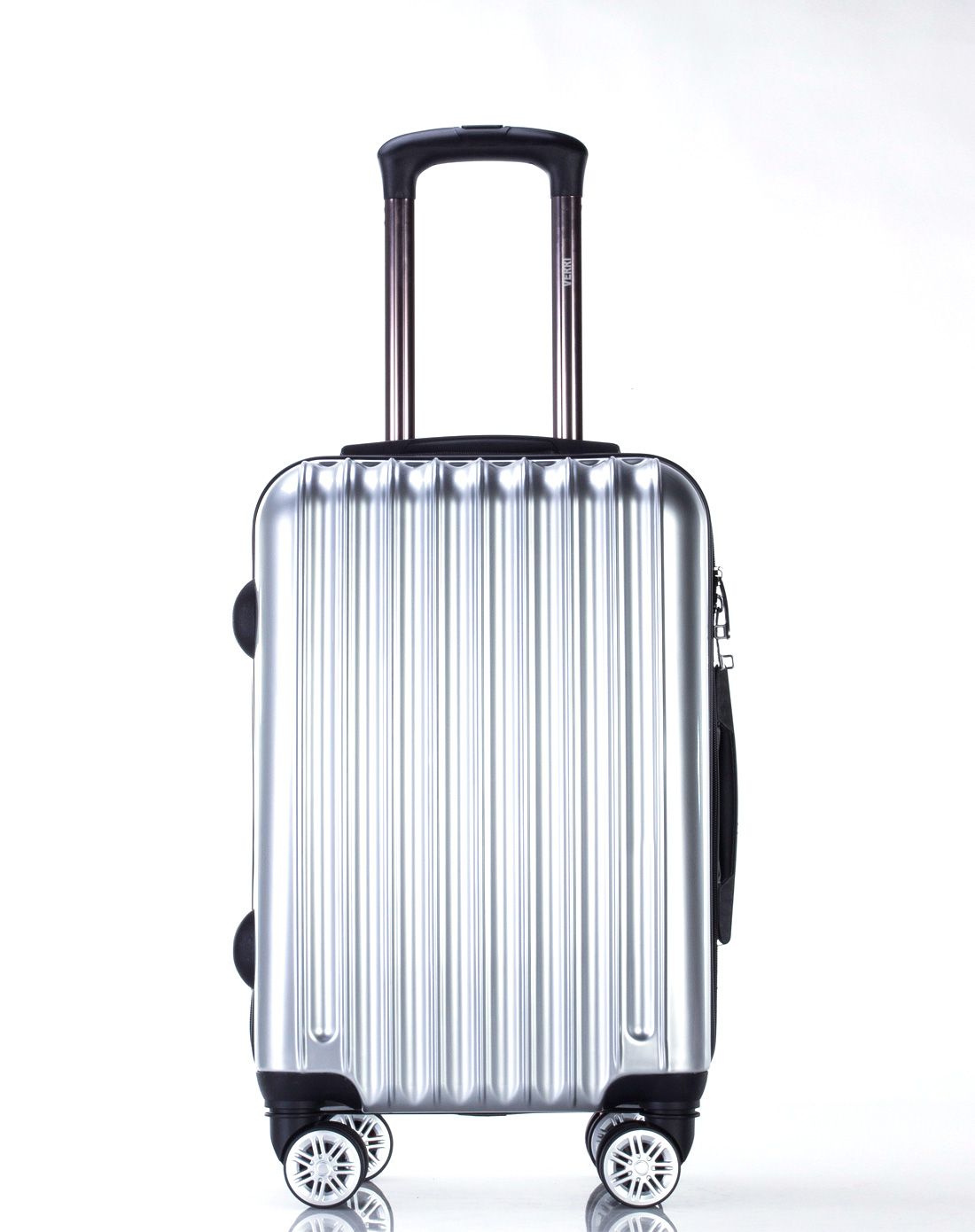 verri飞机轮海关锁拉链银色拉杆箱24寸