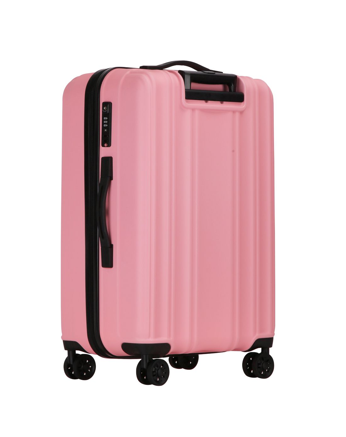 诺贝达防刮耐磨海关锁拉杆箱清新粉26寸