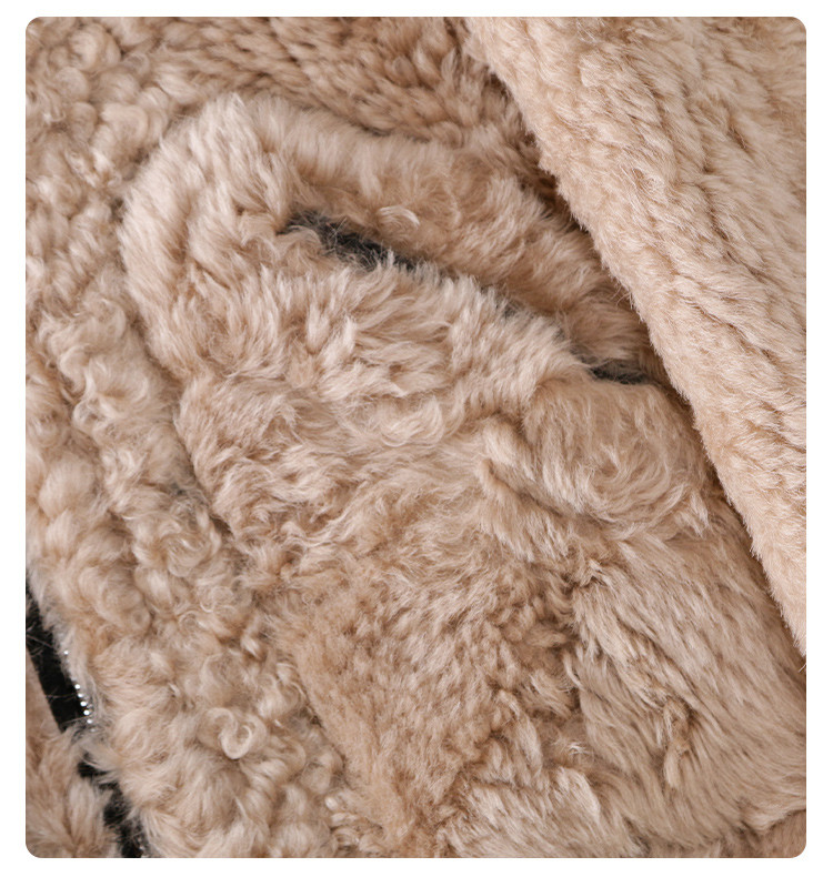 进口芭莎羊毛皮秋冬女式时尚皮毛一体皮草外套