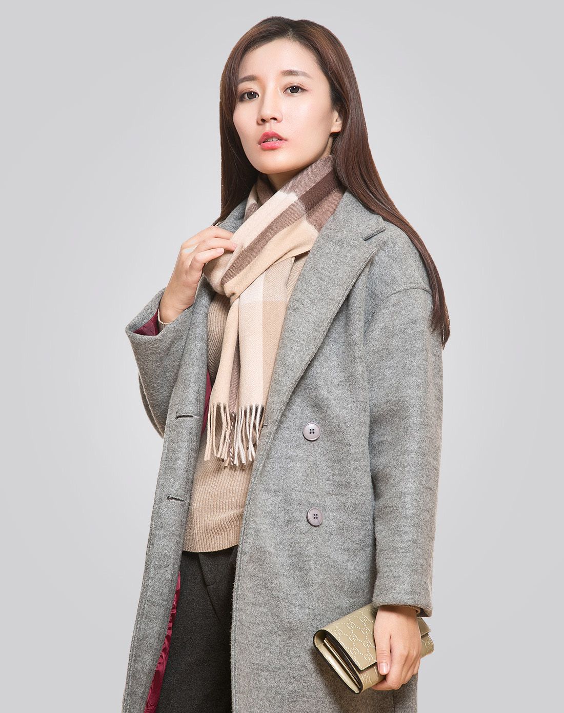 绝代佳人围巾专场绝代佳人 经典时尚水波纹羊绒围巾jrabw02059_唯品会