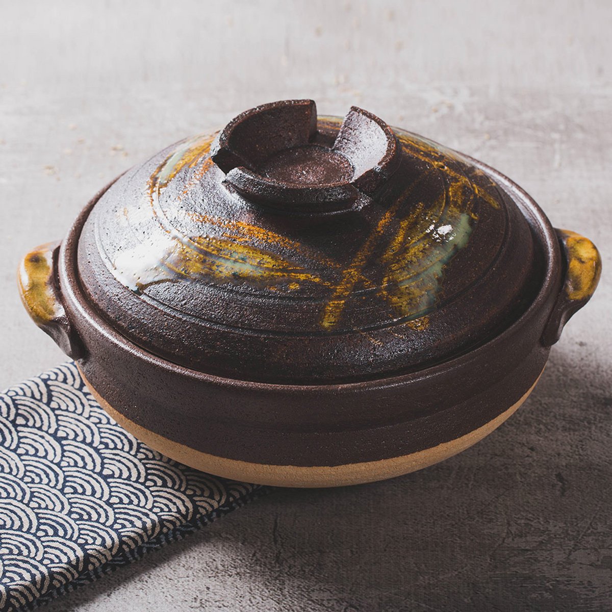 日本原装万古烧铁赤格系列 8号土锅