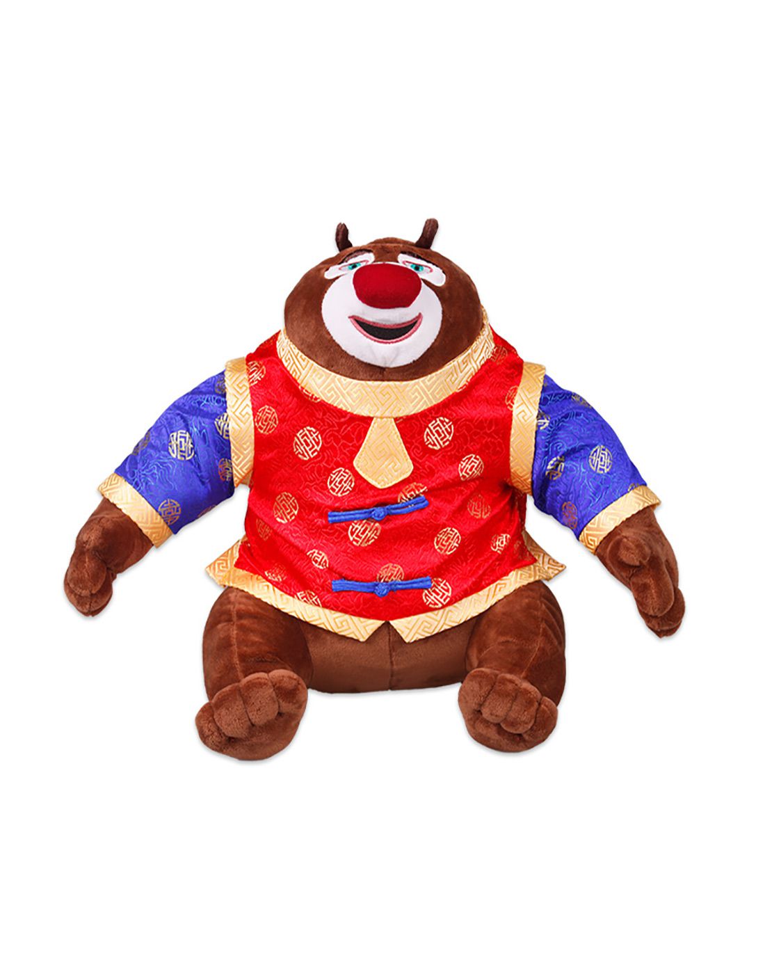 熊出没熊出没 喜庆坐姿12寸熊大熊二穿衣毛绒公仔2002