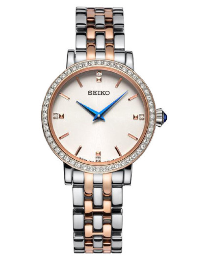 seiko 精工手表【专柜同款】经典蓝针时尚纤薄石英表女表