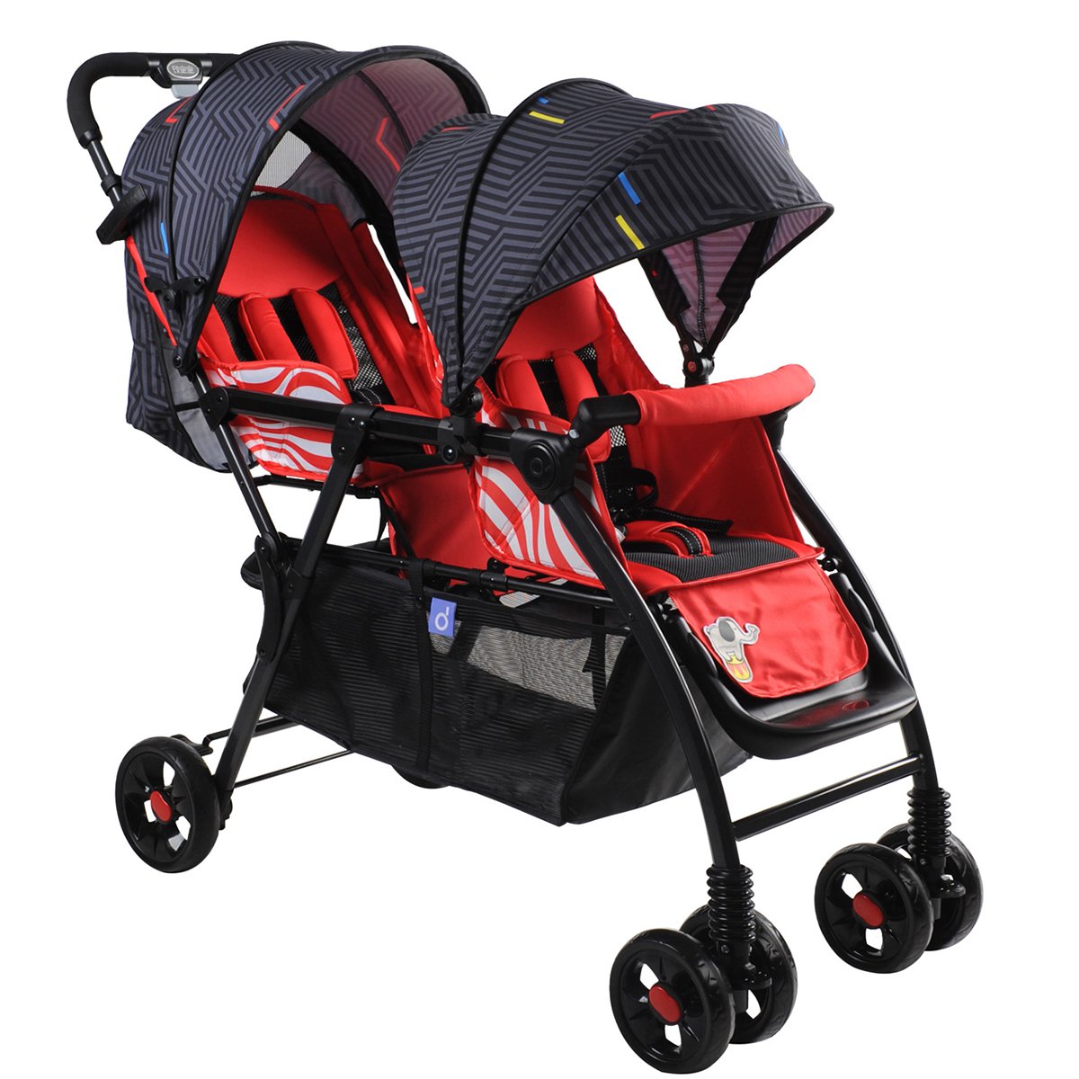 宝宝好双胞胎婴儿推车可坐可躺可折叠轻便二胎车双人手推车婴儿车