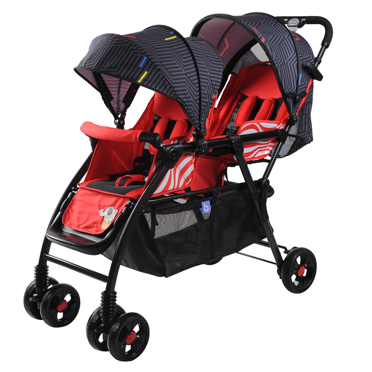 宝宝好双胞胎婴儿推车可坐可躺可折叠轻便二胎车双人手推车婴儿车