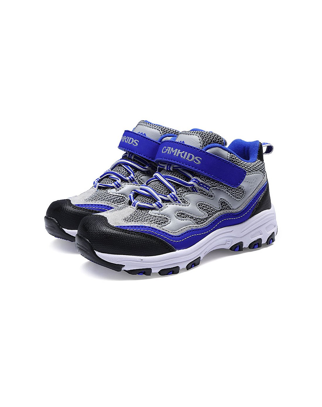 小骆驼camkids时尚童鞋专场小骆驼男童中帮户外登山鞋浅石灰/宝石蓝