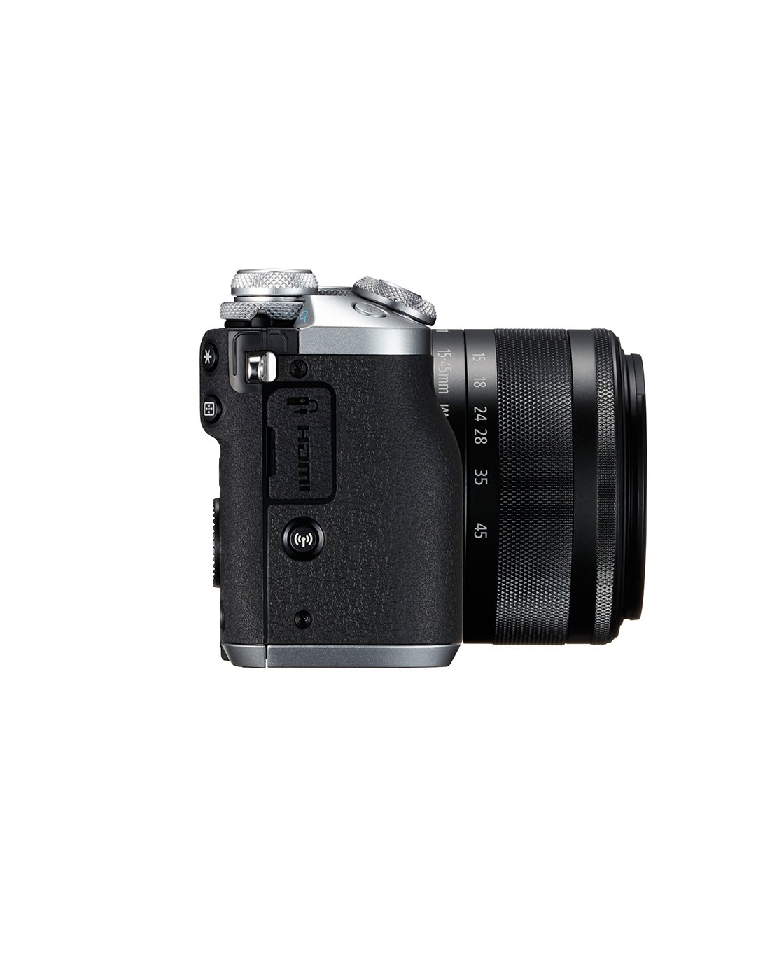 佳能微单鹿晗同款eos m6(15-45)可换镜头数码微单相机 银色 单镜头