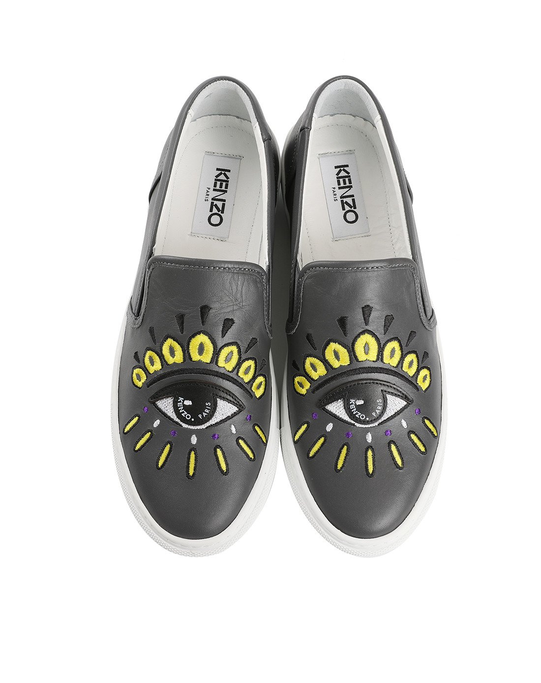 【2018春夏新品】kenzo 葡萄牙进口经典大眼睛系列羊皮革女休闲鞋