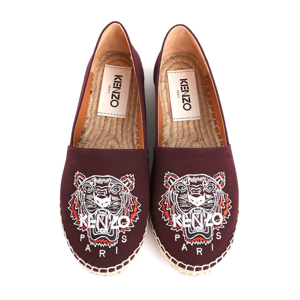 【2018秋冬新品】kenzo 西班牙进口帆布面经典老虎头系列女式麻底鞋