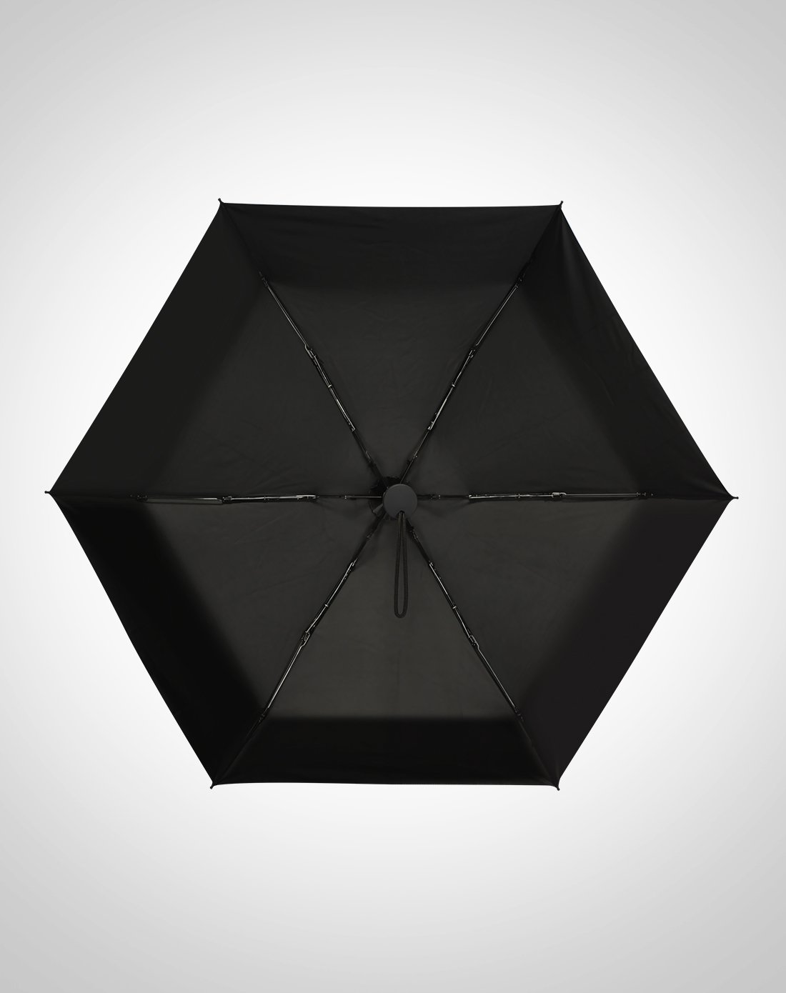 雨伞专场irain umbnella 黑胶手柄晴雨两用五折伞(纯黑)黑色