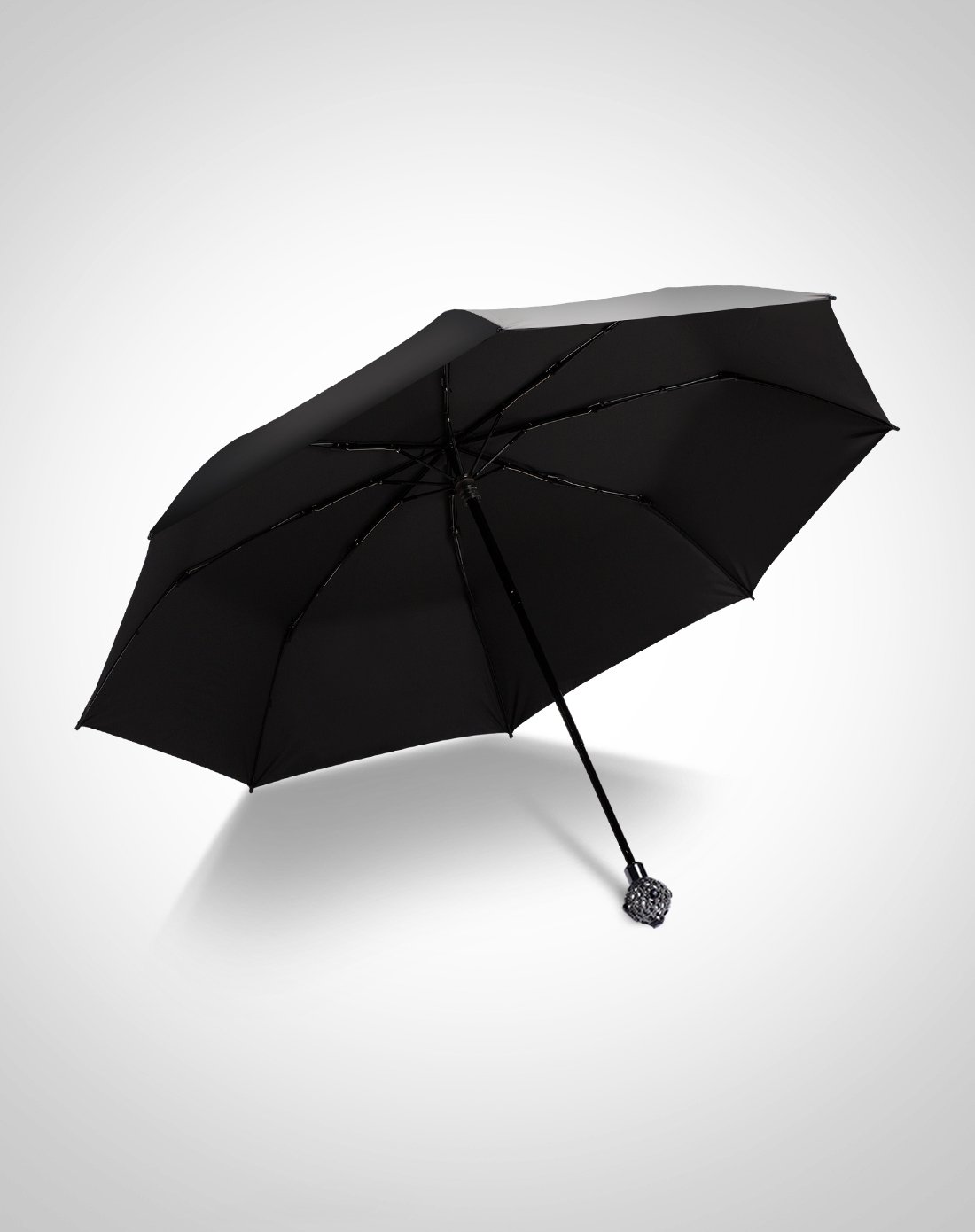 irain umbnella晴雨伞专场irain umbnella 黑钻手柄晴雨两用三折伞(纯