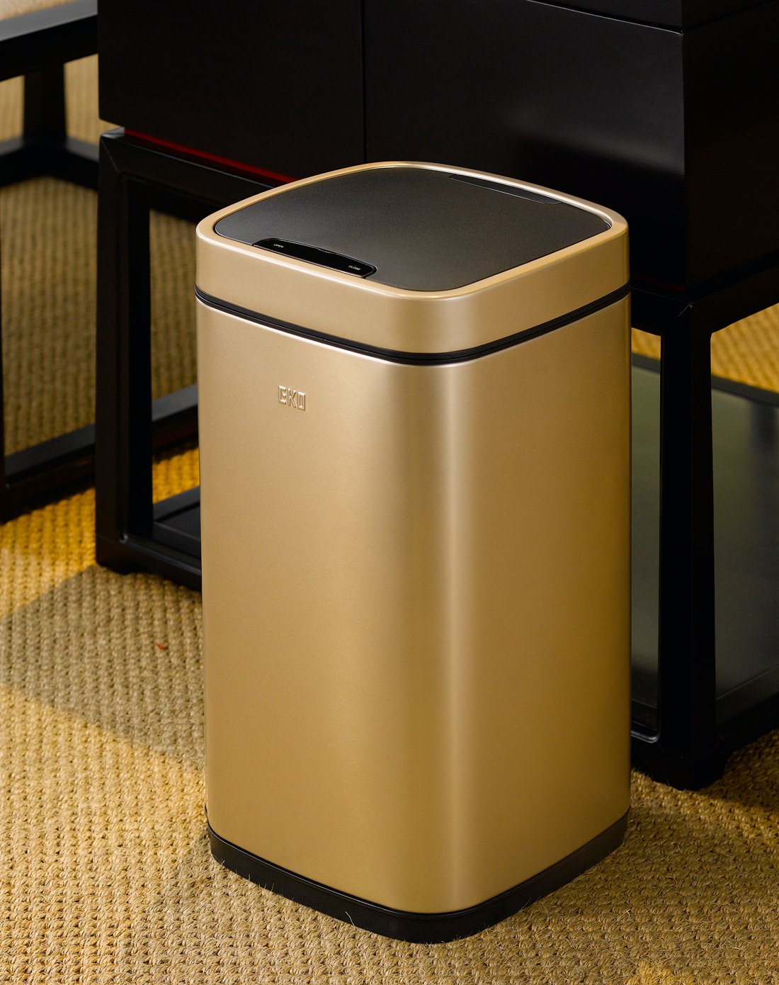 自动感应式智能垃圾桶9l香槟金