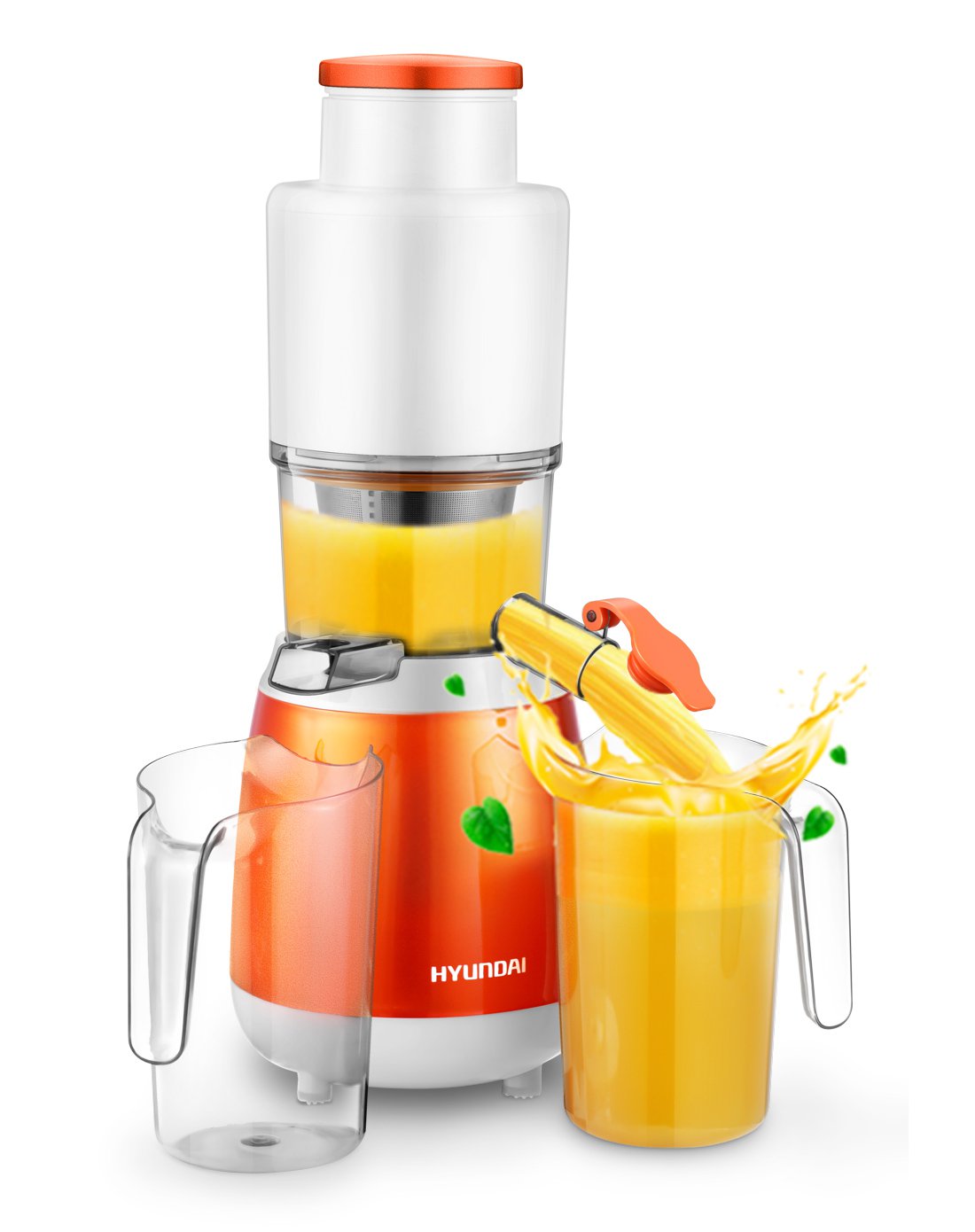 韩国现代qc-yz216多功能电动慢磨原汁机果汁机榨汁机