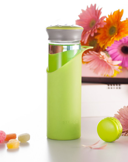 supor/苏泊尔水杯杯子玻璃杯茶杯便携女学生350mlkc35av2便携 迷你