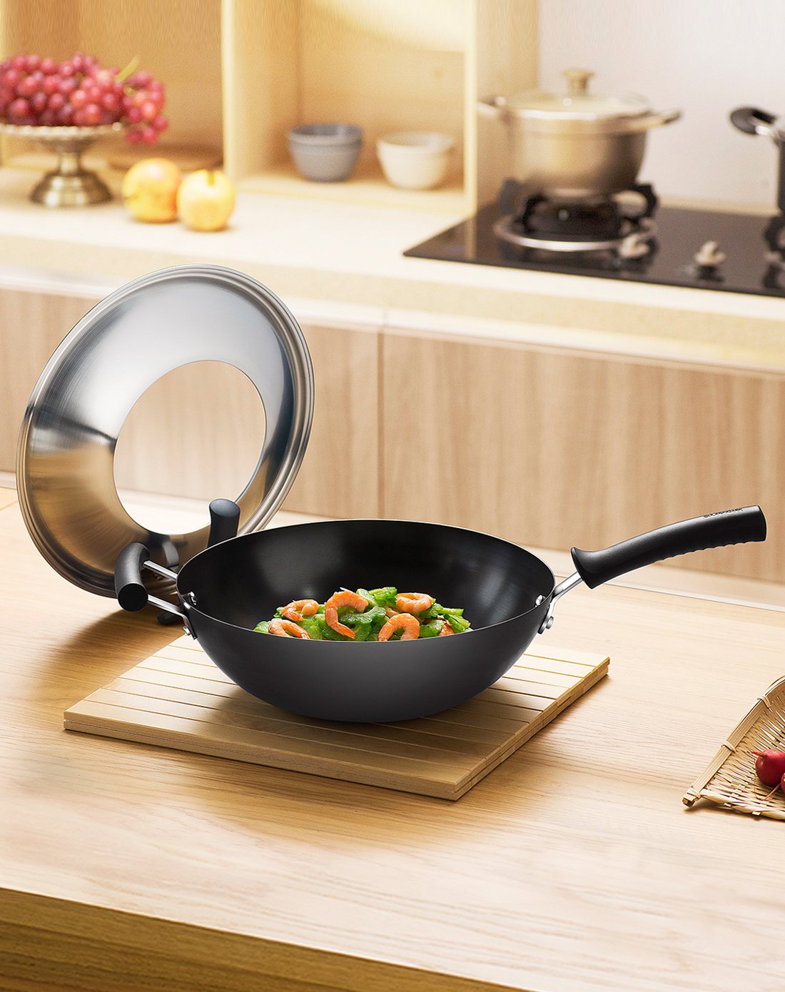 supor/苏泊尔 fc32h7真不锈炒锅铁锅家用锅具炒菜锅炒锅