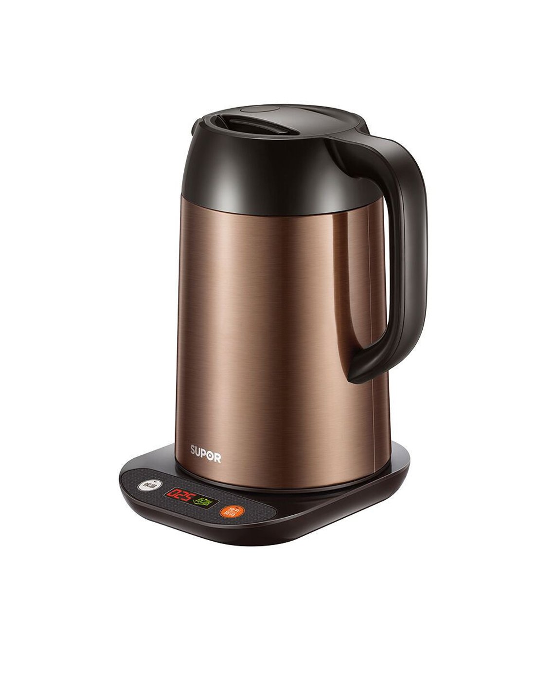 supor/苏泊尔 swf17s01b 电水壶热水壶304不锈钢全钢无缝多功能调温