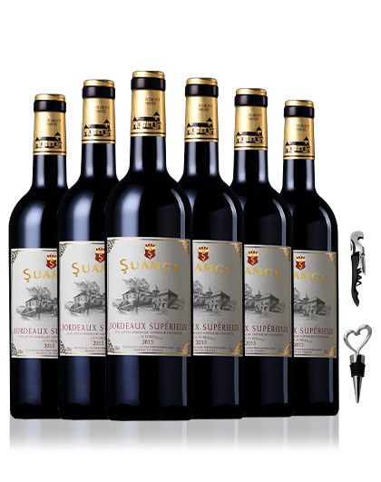 圣芝法国波尔多原瓶进口aoc红酒干红葡萄酒整箱6瓶