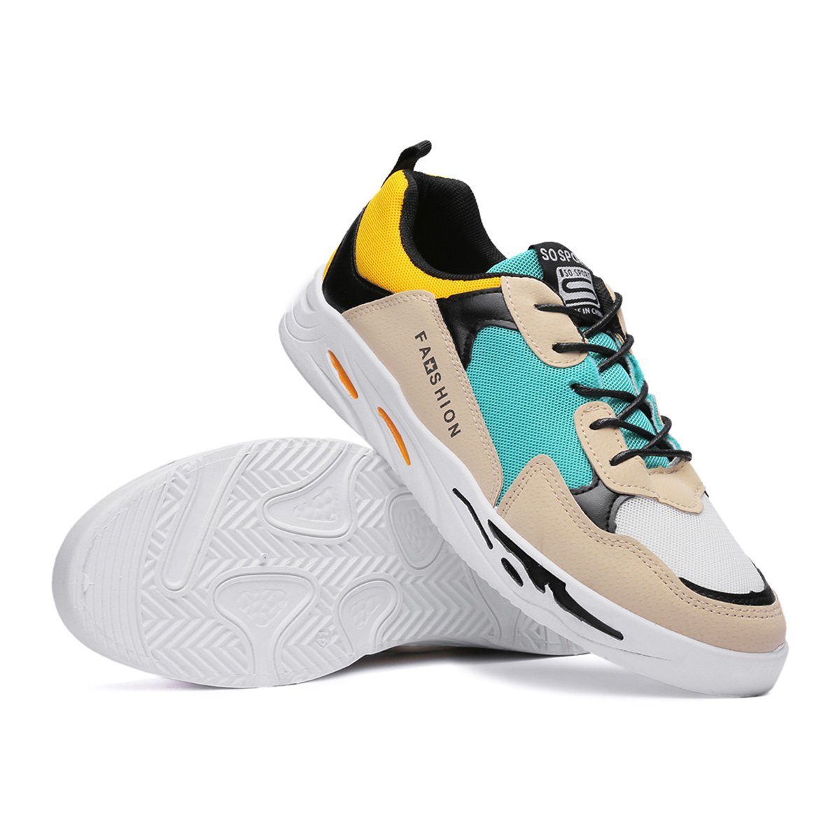 卡帝乐鳄鱼复古老爹鞋系带低帮时尚运动休闲鞋男鞋