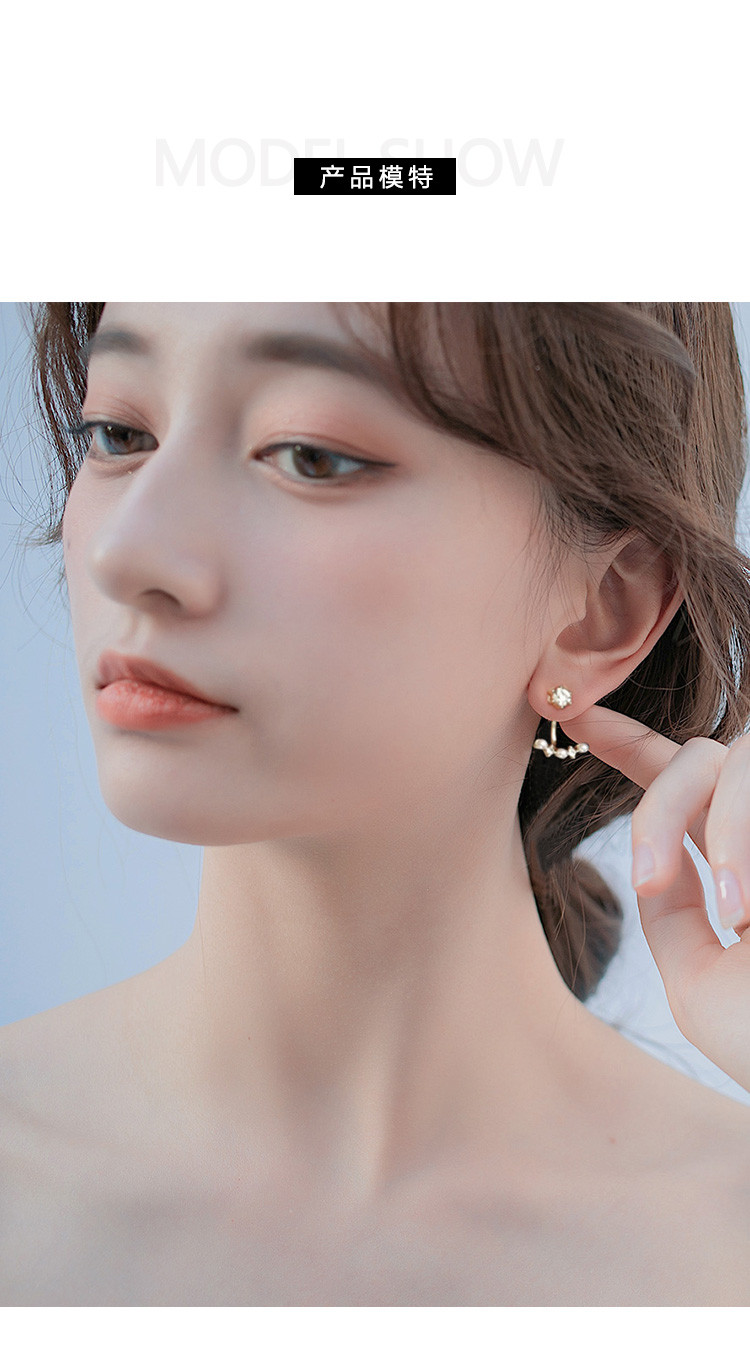 韩版小清新简约气质耳钉一款两戴耳环百搭饰品耳环耳饰