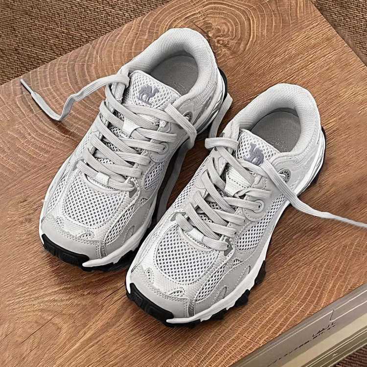 骆驼 【漫游】复古慢跑鞋女鞋运动鞋女春秋银色老爹鞋缓震百搭休闲鞋
