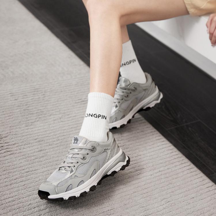 骆驼 【漫游】复古慢跑鞋女鞋运动鞋女春秋银色老爹鞋缓震百搭休闲鞋