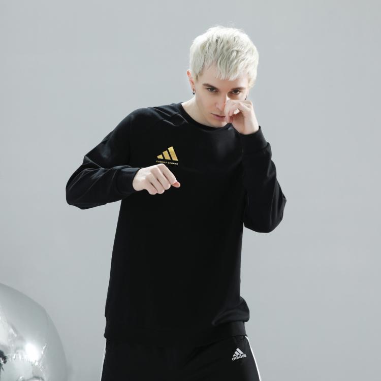 Adidas Originals 秋冬卫衣男款2024新款卫衣男女同款运动休闲武搏卫衣 In Black