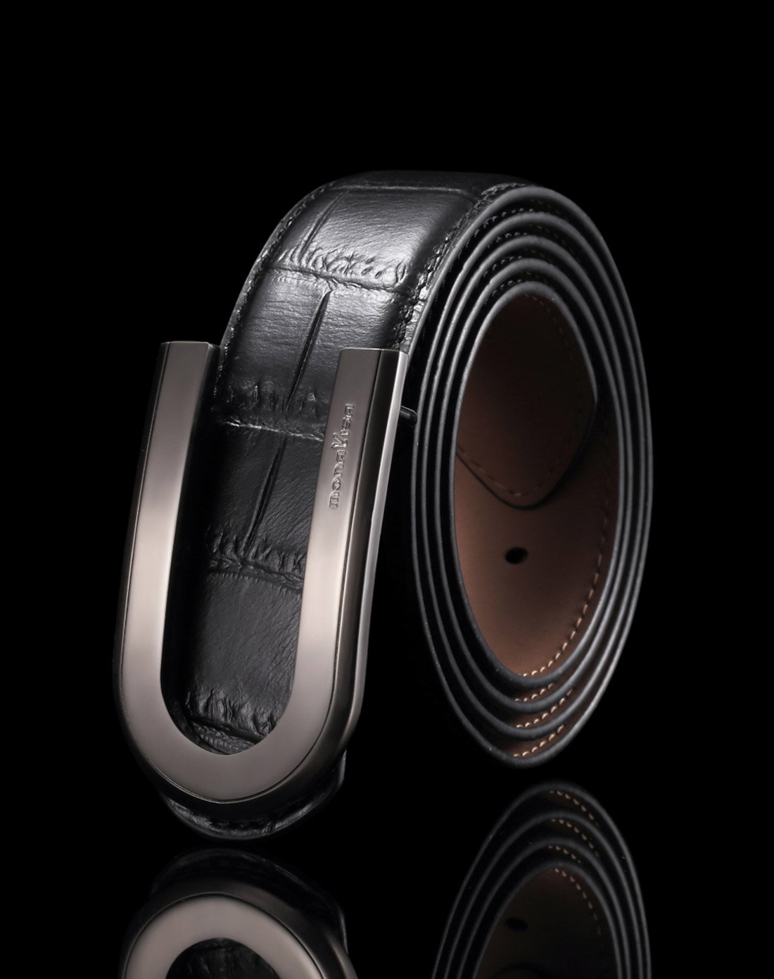 蒙娜丽莎monalisa集团时尚专柜同款真皮个性男士时尚百搭皮带86wp238