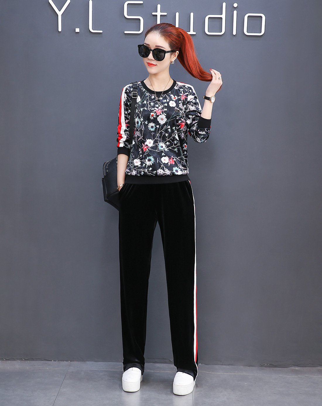 春上新7折,t-8tt-8t上新个性花卉女式套装tc8310419q百花园_唯品会