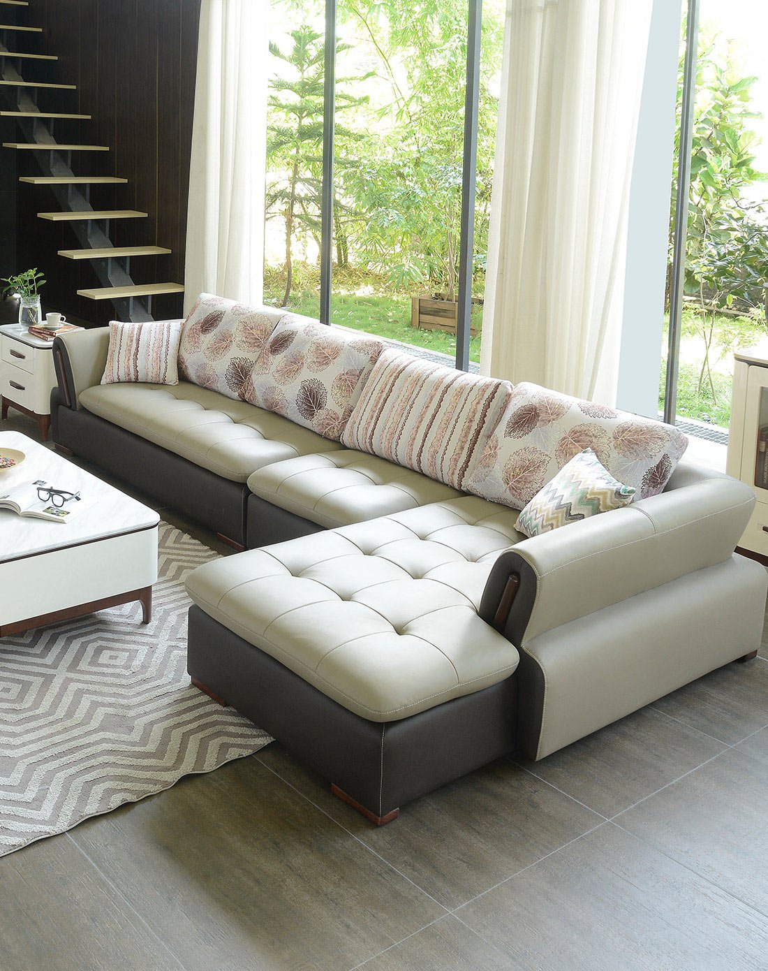 a家家具特卖旗舰店现代简约真皮沙发头层牛皮小户型客厅整装转角奢华