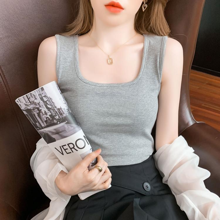 真维斯 【打底外穿】薄款背心显瘦百搭女式背心修身气质无袖T恤上衣女