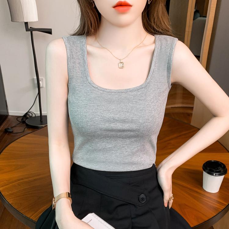 真维斯 【打底外穿】薄款背心显瘦百搭女式背心修身气质无袖T恤上衣女