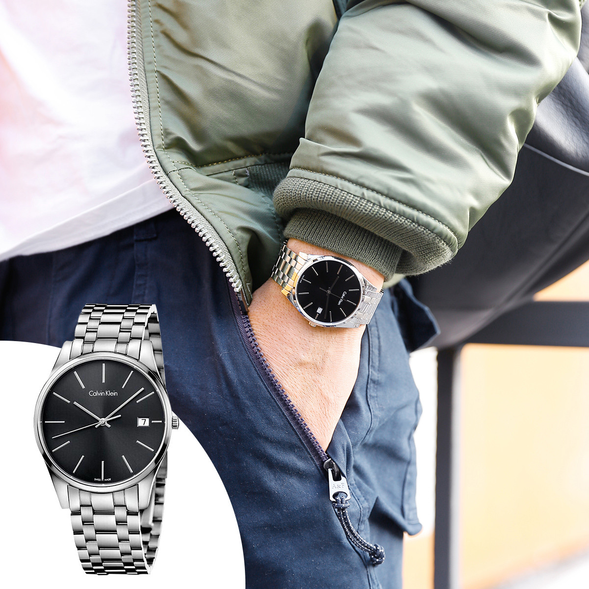 雷恩calvin klein 时光记忆系列男士石英情人节520送男友送朋友礼物ck