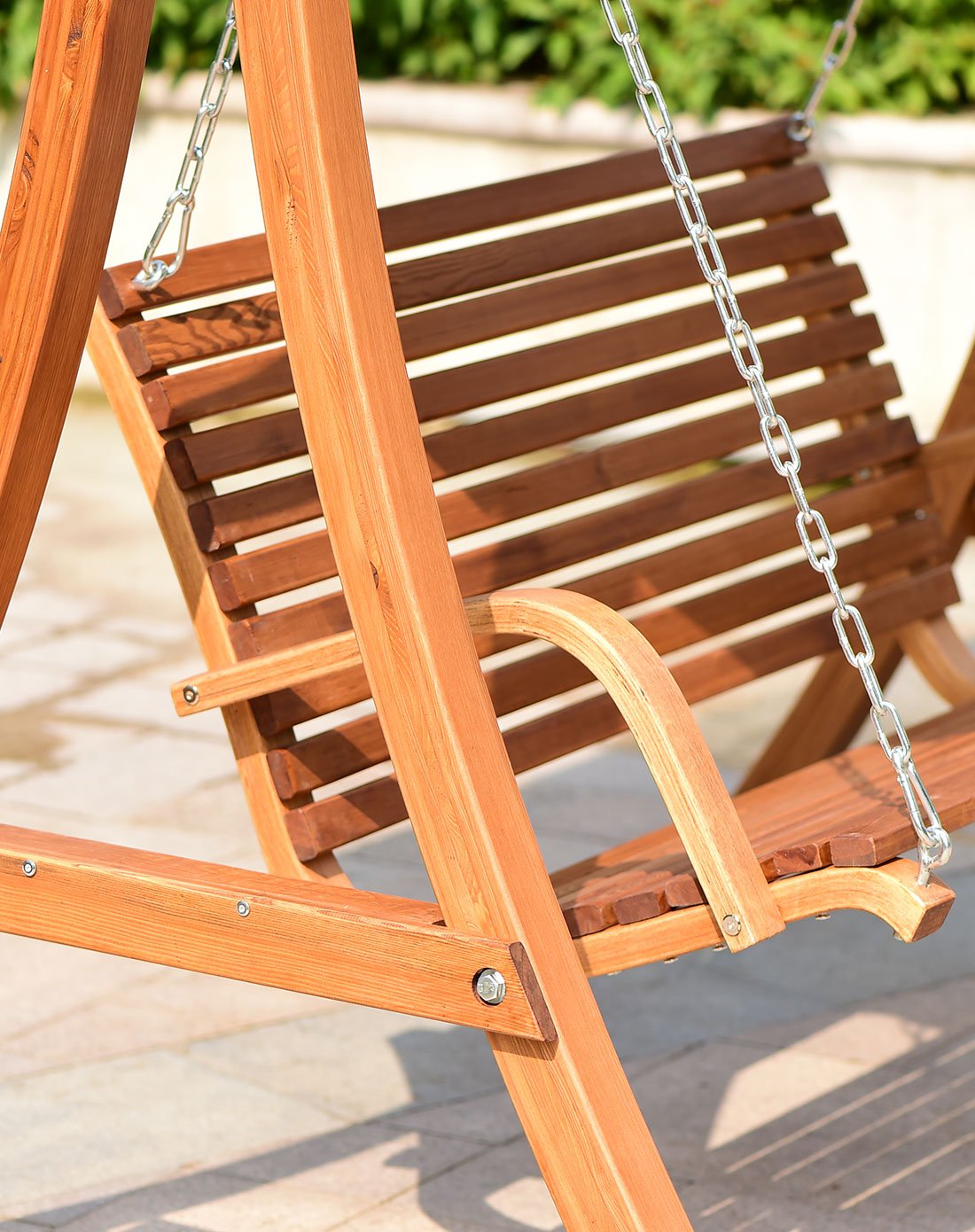 田园风格庭院摇椅户外室内实木秋千摇椅