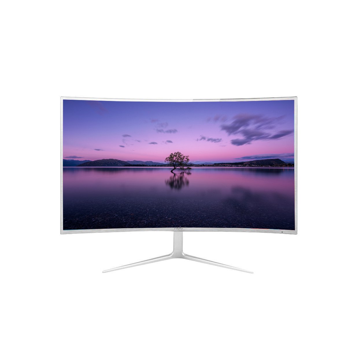 aoc c2408vw8 23.6英寸 银白色家用娱乐曲面高清显示器