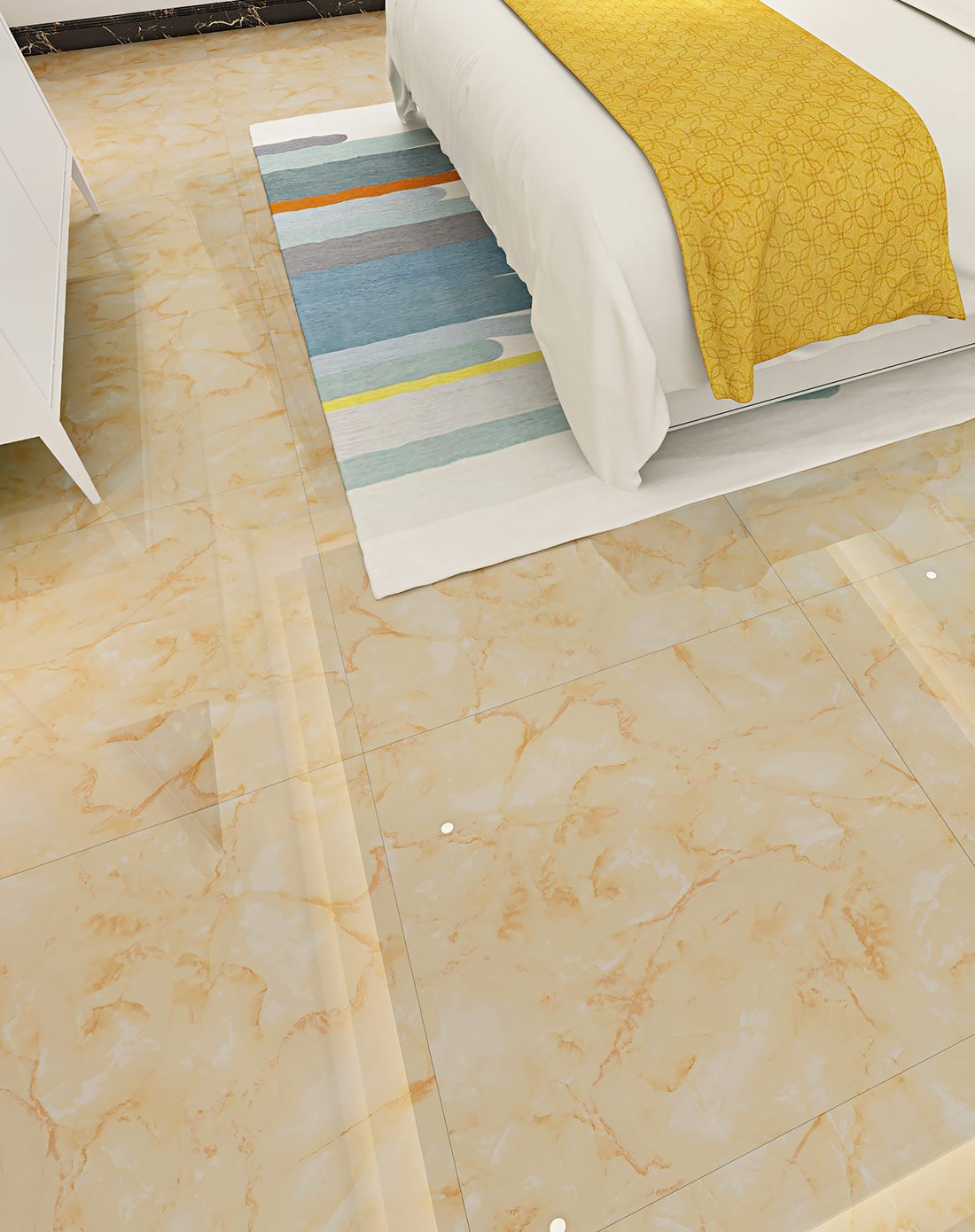 高恩卫生间瓷砖 厨房地砖厨卫墙砖 防滑地板砖釉面砖简约现代瓷片