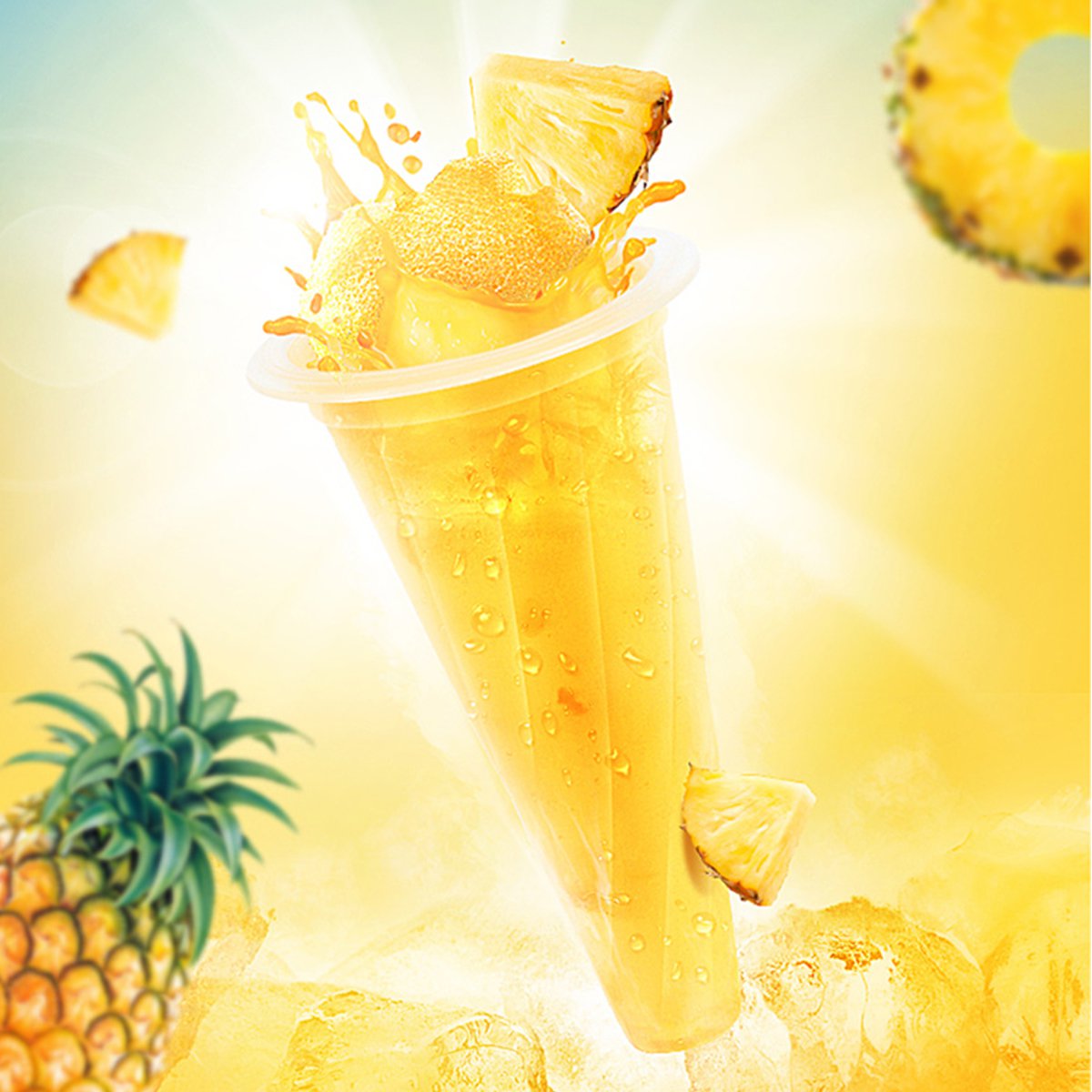 菠萝冰棒泰国广告图片
