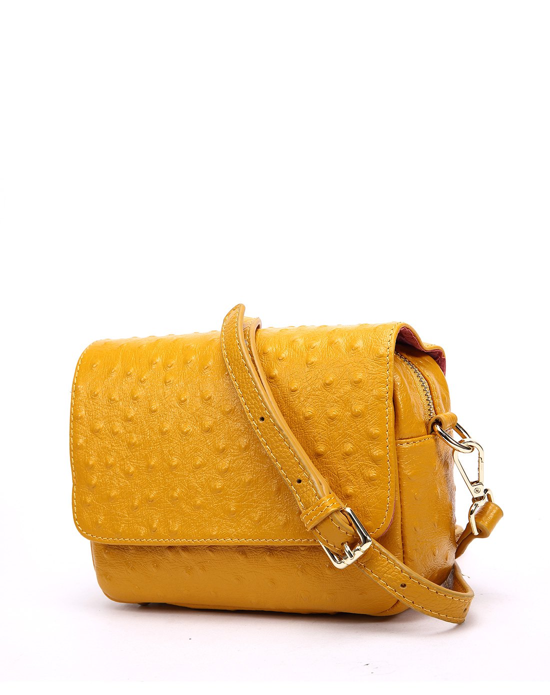 艾格森aigson皮具系列经典鸵鸟纹女士小单肩包