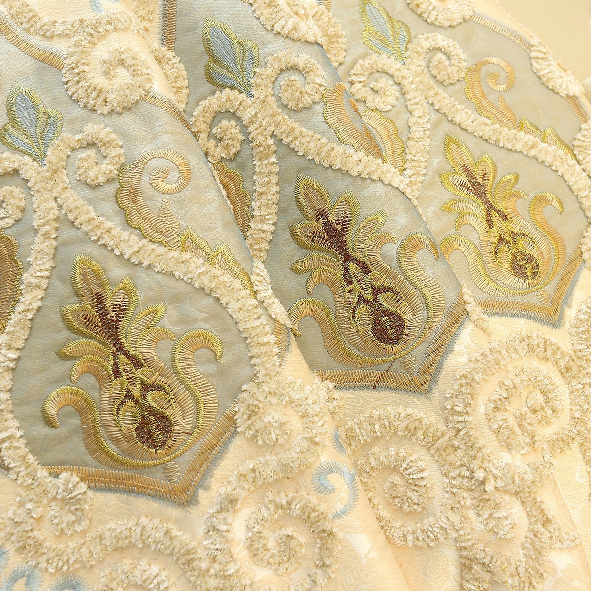 欧式绣花窗帘金城之恋