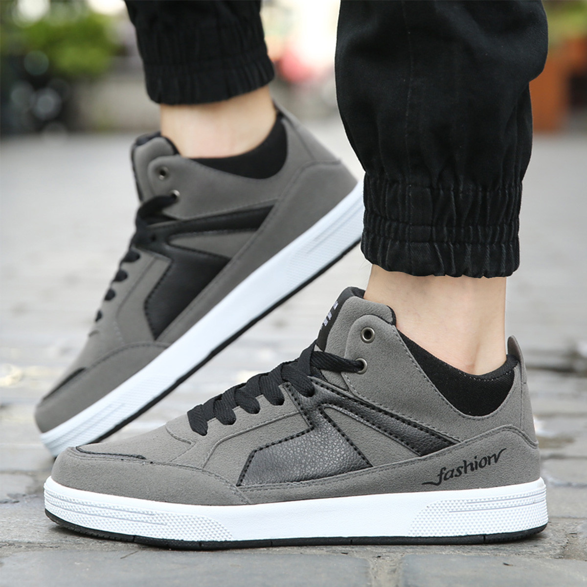 南极人秋冬季新款男士休闲鞋加绒保暖棉鞋时尚板鞋舒适男鞋