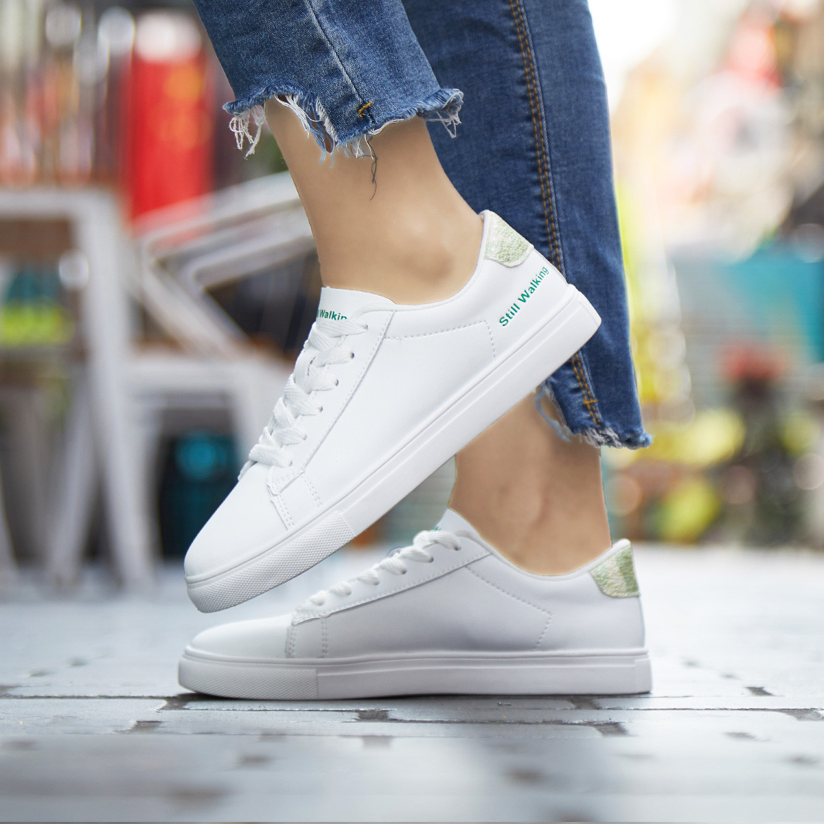 卡帝乐鳄鱼cartelo 秋季新款 女款运动休闲鞋 小白鞋百搭板鞋 白色 38