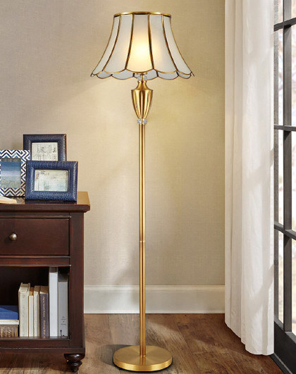 欧式立灯落地灯全铜美式客厅灯卧室书房台灯现代简约北欧灯具