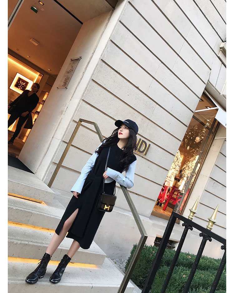 葡萄妈studiolee 中筒英伦系带马丁靴新款真皮百搭系带帅气靴子女