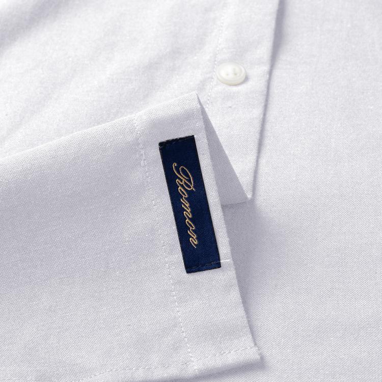 罗蒙 【高棉牛津纺】纯色休闲衬衫男长袖休闲衬衣男士衬衫长袖男士衬衣